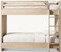 High-Quality Solid Oak Wood Kids Bunk Bed with Ladder, Double Loft Design