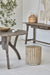 Rustic Reclaimed Pine Round Dining Table - Natural Wabi Sabi Wood Furniture