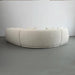 Luxurious White Boucle Upholstered L-Shape Sectional Sofa Chaise for Modern Living