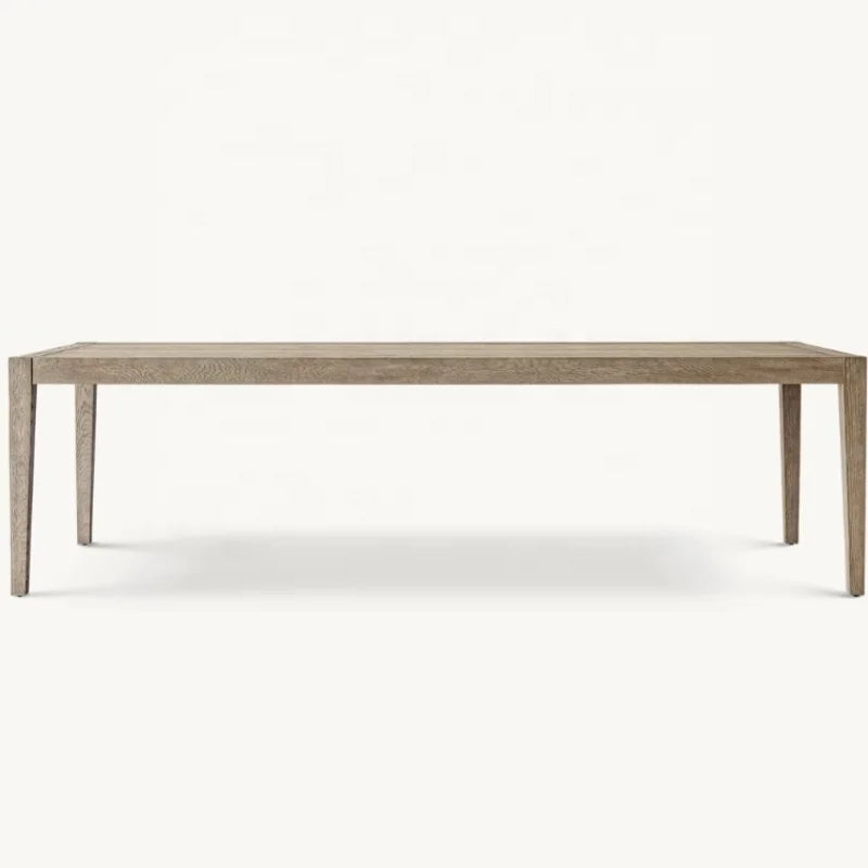 Luxury American Antique Oak Solid Wood Dining Table for Villas & Clubs