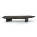 Luxury Marble & Solid Wood Ellipse Coffee Table for Living Room