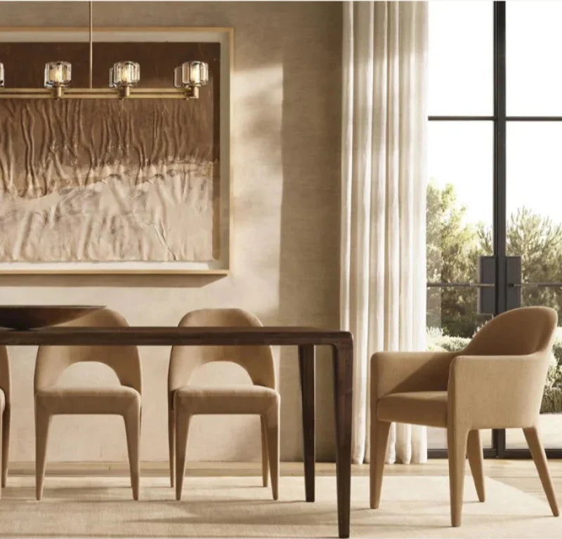 Elegant Square Solid Wood Dining Table – Customizable for Restaurants, Villas & Hotels