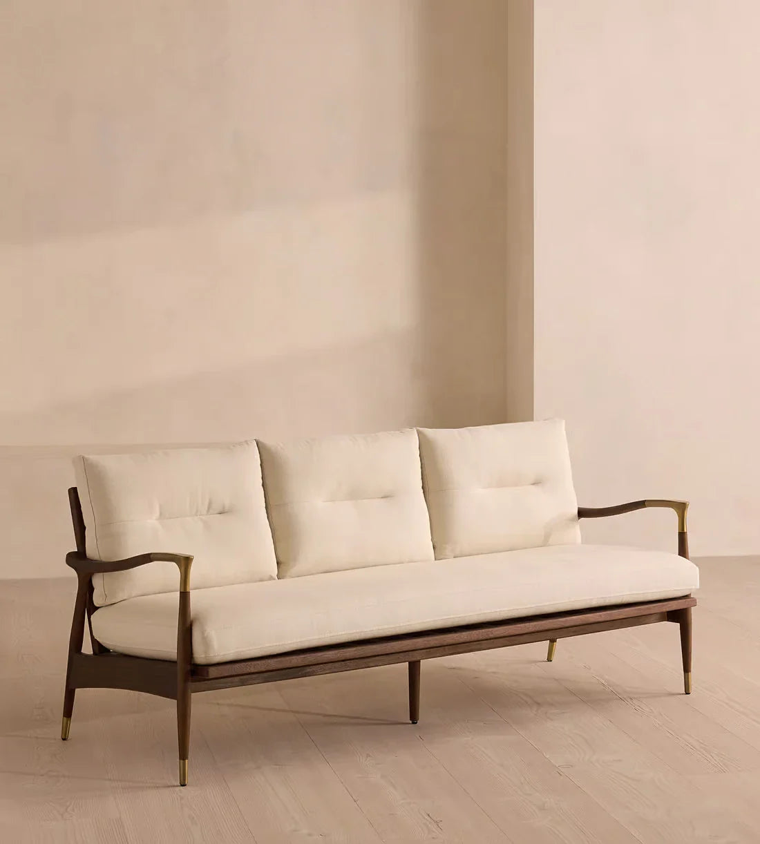 Modern Luxury Fabric Single Chaise Lounge Sofa Chair with Solid Oak Legs