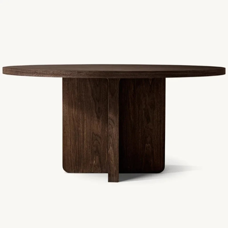 Premium Solid Oak Round Dining Table & Chair Set, Custom Sizes