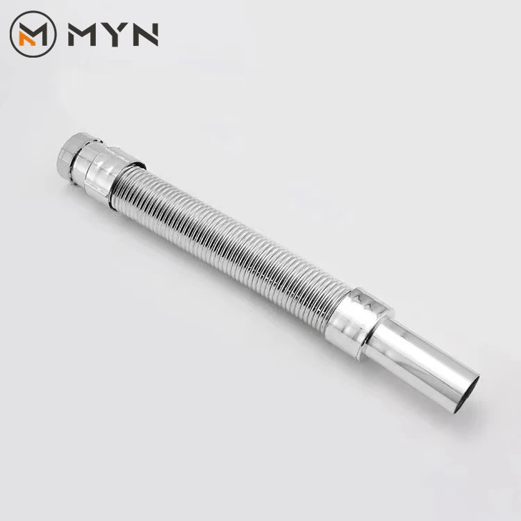 Adjustable Odor Proof Bathroom Sink Drain Pipe - Stainless Steel & Plastic