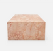 Tostone Pink Rose Marble Rectangle Coffee Table - Waterproof, Modern Living Room