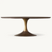 Elegant Oval Dining Table, Solid Wood Veneer, Custom Sizes, Modern Farmhouse Style