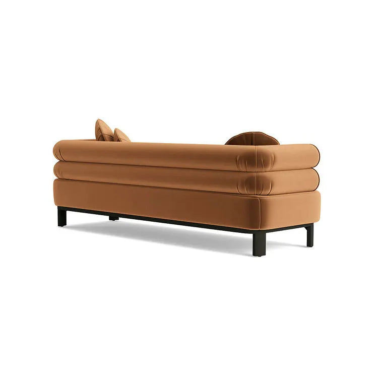 Elegant Mid-Century Modern Linen Fabric Sectional Sofa Set for Spacious Living Rooms