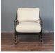 Elegant Black Suede Upholstered Accent Armchair with Solid Oak Wood Frame