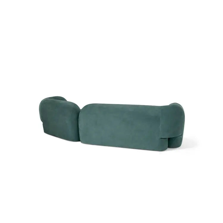Elegant White Velvet Modular Curved Sofa Set for Modern Living Room