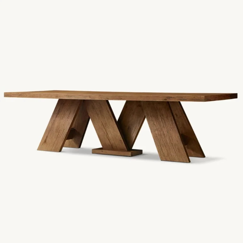 Customizable Luxury Solid Wood Dining Table for Hotels, Villas, Restaurants