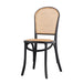 Chic Black Oak Rattan Cane Back Dining Chair for Weddings, Events, Home Decor