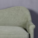 Elegant French Nordic Curved Back Sofa - Solid Oak Wood Frame, Linen Upholstery