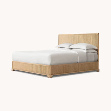 Luxury Modern Wooden Panel Bed Frame: King, Queen, Cal King Sizes