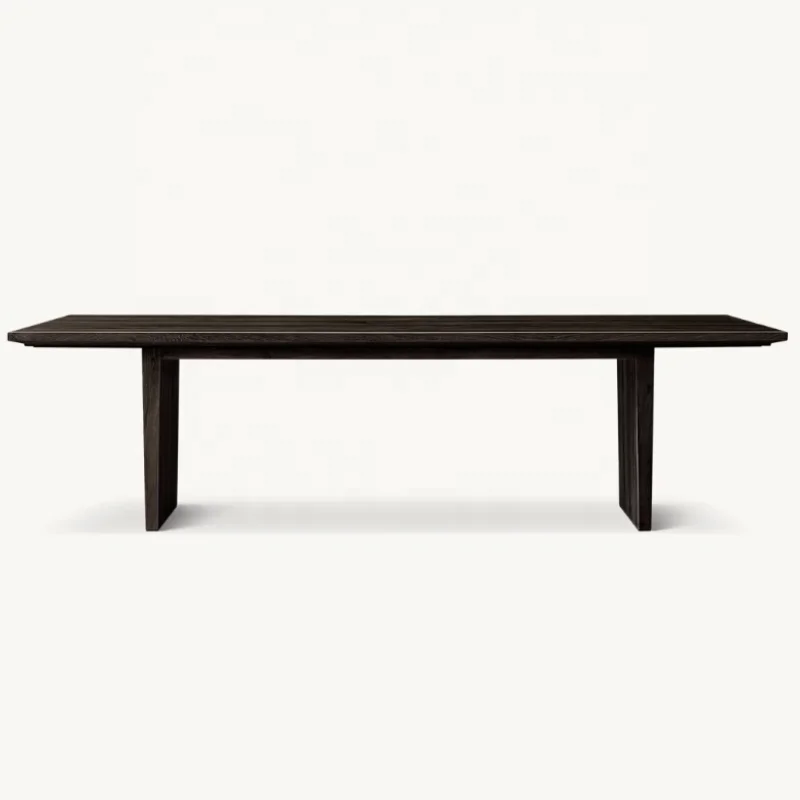 Elegant American Solid Wood Extendable Dining Table for Modern Homes