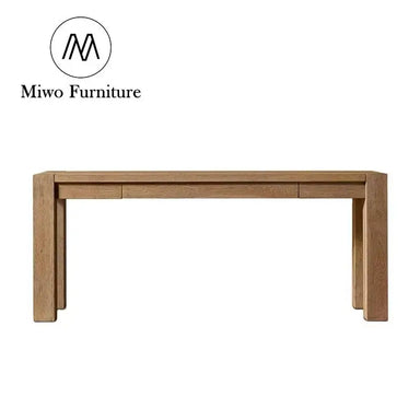 Contemporary Solid Wood Entryway Table with Storage Drawers Console Table
