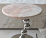 Elegant Pink Natural Marble Coffee Table - Modern Living Room Accent Furniture