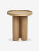 Sturdy Round Solid Oak Wood Side End Table for Living Room