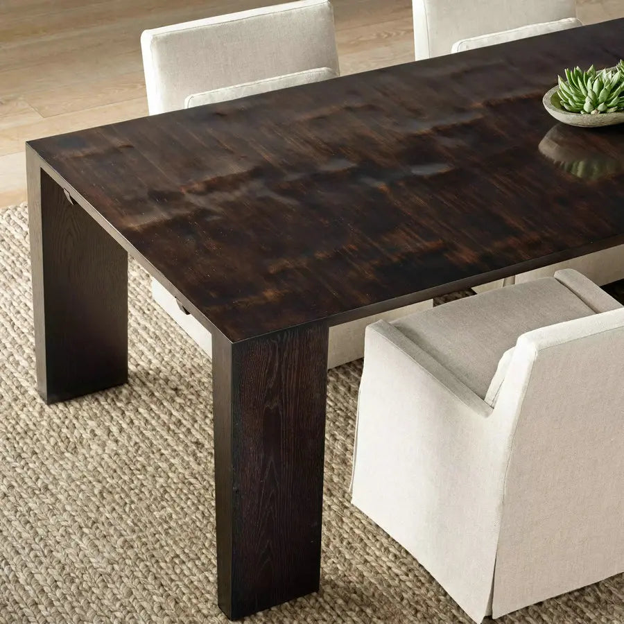 Luxury Italian Modern Extendable Wood Dining Table Set, 6-10 Seater Rectangular