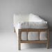 Modern Minimalist White Linen Sofa - Solid Wood Frame Living Room Furniture