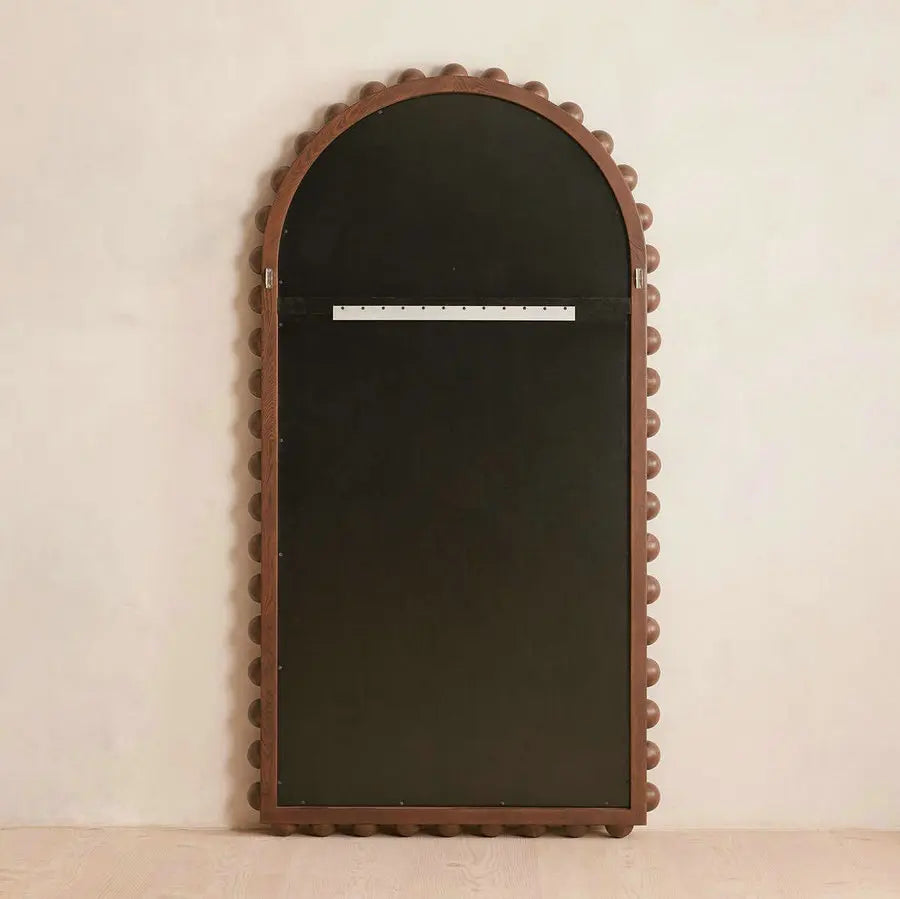 Elegant French Retro Wood Floor & Wall Mirror - Decorative Accent Mirror