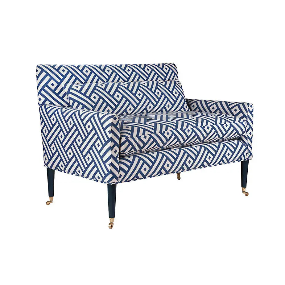 Elegant Blue Velvet Chesterfield 3-Seater Corner Sofa with Tassels
