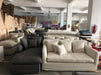 Modern Nordic Linen Fabric Loveseat Sofa with Washable Wabi-Sabi Style