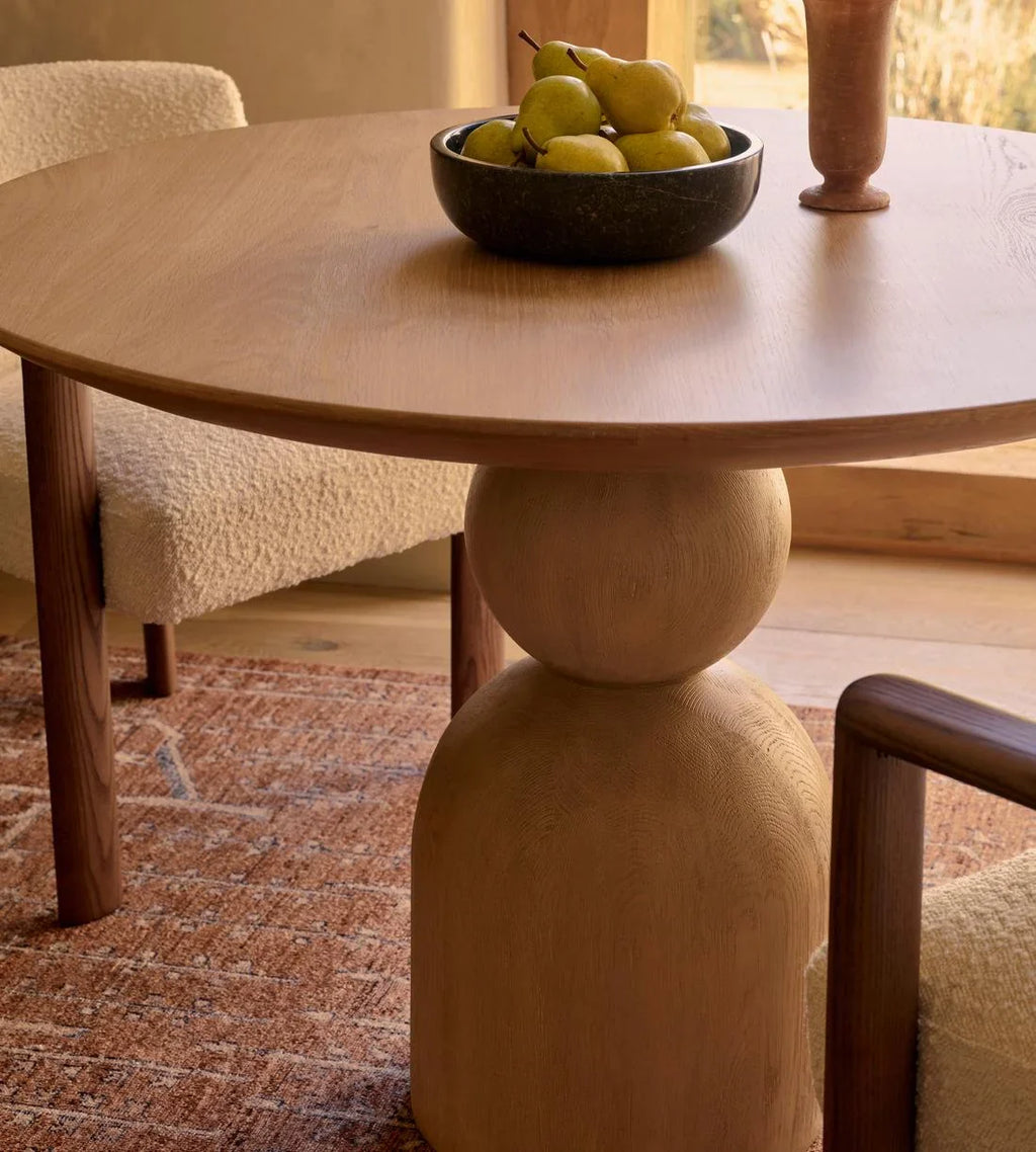 Luxury Modern Solid Oak Wood Dining Table - 6-8 Person Seater Kitchen Furniture