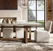 Modern Solid Wood Dining Table with Durable Cement Top for Home