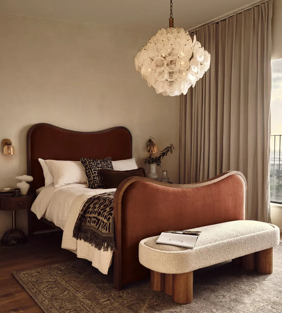 OrDecor Modern Handcrafted Oak Veneer Bed - Stylish, Comfortable, Durable