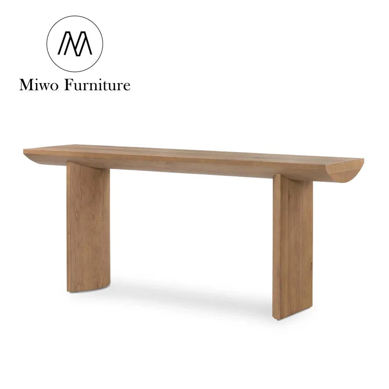Modern Nordic Solid Wood Narrow Hallway Entry Console Table
