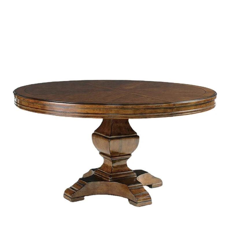 Premium American Solid Wood Dining Furniture Set - Customizable Tables & Chairs