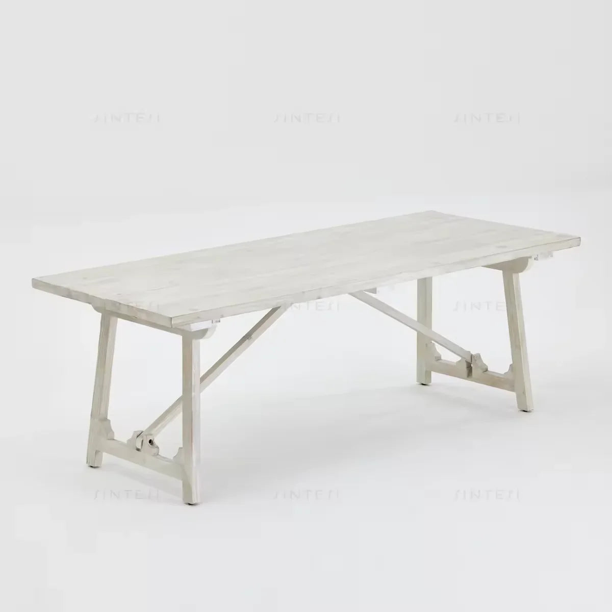 Modern Japanese Wabi Sabi Solid Wood Dining Table, Space-Saving Foldable Design