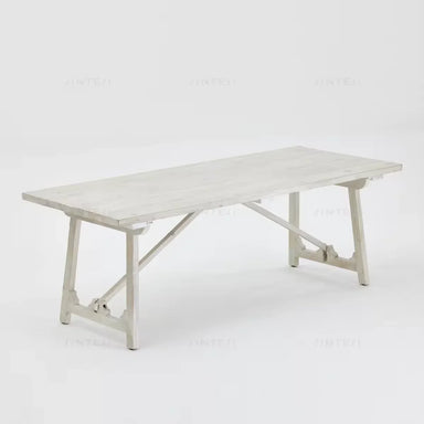 Modern Japanese Wabi Sabi Solid Wood Dining Table, Space-Saving Foldable Design