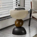 Modern Fiberglass Stack Art Side Table, Minimalist Living Room End Table