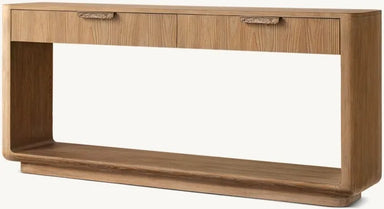 Elegant Wooden Console Table with Two Drawers - Sturdy Living Room Furniture