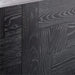 Modern Black Cerused Oak Wood Media Credenza Sideboard TV Console Cabinet