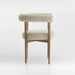 Elegant Solid Oak Wood Boucle Dining Chair with Armrests - Modern Comfort