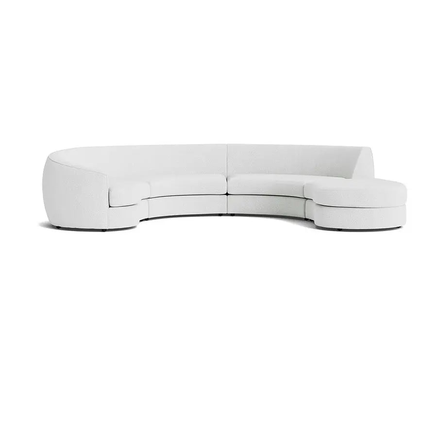 Luxurious Modern Curved Sectional Sofa, U-Shape Design, 7-Seater Floor Couch