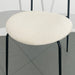 Elegant Ivory Boucle Nordic Style Iron Dining Chair with Modern Design
