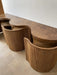 Elegant 4-Wave Oak Wood Sideboard Buffet Cabinet for Dining & Living Room Storage
