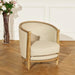 Retro Solid Oak Leisure Chair with Round Back, Unique Shell Design