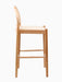 Elegant Nordic Arch Bar Stool: Woven Rattan, Solid Oak, Padded Comfort