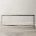 Customizable Modern Marble Top Side Table with Metal Legs for Home & Hotel