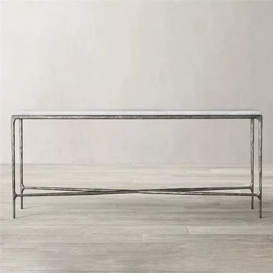 Customizable Modern Marble Top Side Table with Metal Legs for Home & Hotel