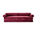 Elegant Purple Velvet Pleated Skirt Daybed Sofa with Tassels
