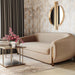 Luxurious Brown Velvet Sofa, Modern Upholstery Design, Comfortable Living Room Couch