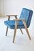 Elegant Mid-Century Modern Japandi Accent Chair - Fabric & Oak Living Room Seating