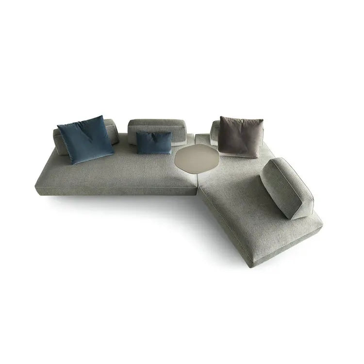 Luxury Modern Modular L-Shape Sectional Fabric Sofa with Movable Backrests