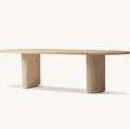 Luxury Oval Solid Wood Dining Table, Modern Design, Seats 8 People, Customizable